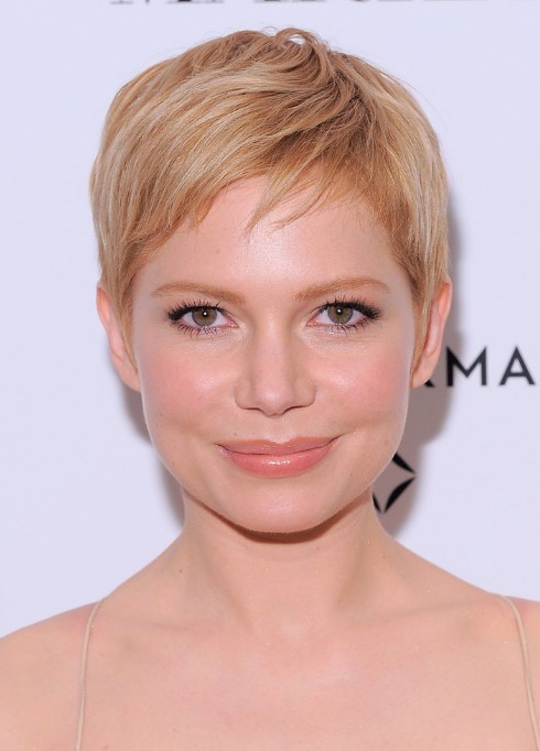 Cute Short Blonde Pixie Hairstyle with Side Swept Bangs – Michelle ...