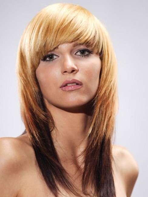 ... and Modern Medium Straight Hairstyle with Bangs â€" 2014 Hairstyles