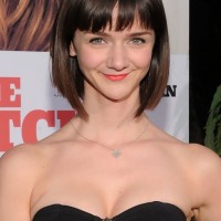 Cute Classic Sleek Short Bob Haircut with Blunt Bangs for Girls- Alexandra Ella Haircut