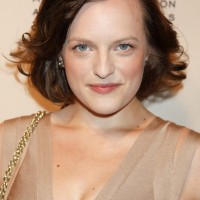 Bob Hairstyles for Oval Face Shapes - Elisabeth Moss Medium Wavy Hairstyle