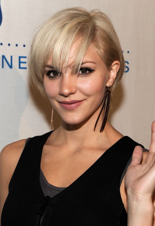 ... Short Blonde Bob Hairstyle with Bangs â€" Short Haircuts 2014 /Getty