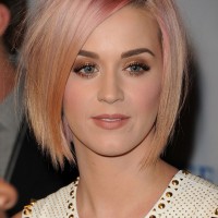 Short Haircut for 2014: Katy Perry's Pink Haircut - Short Straight Bob Hairstyle