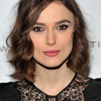 Medium Bob Hairstyle with Curls - Keira Knightley Hairstyles 2014 - 2015
