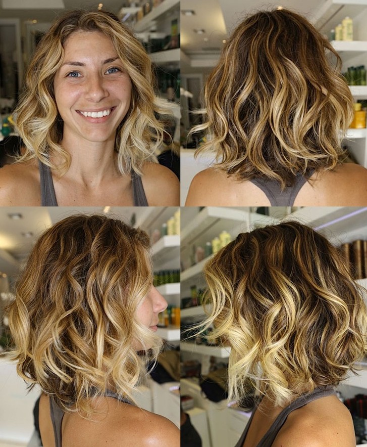 Ombre Short Hairstyle for 2015 – popular sombre wavy bob hairstyles
