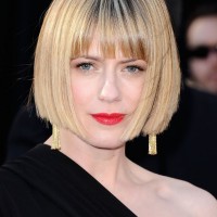 Short Sleek Bob Haircut with Blunt Bangs - Classic Bob Hairstyles -Sunrise Coigney Haircut