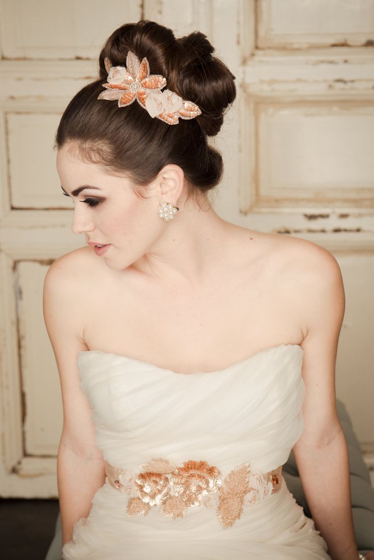 Beautiful Twisted Top Up-do Hairstyle With Flowery Clips