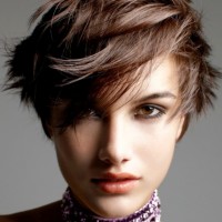 2014 Short Haircut with Choppy Bangs