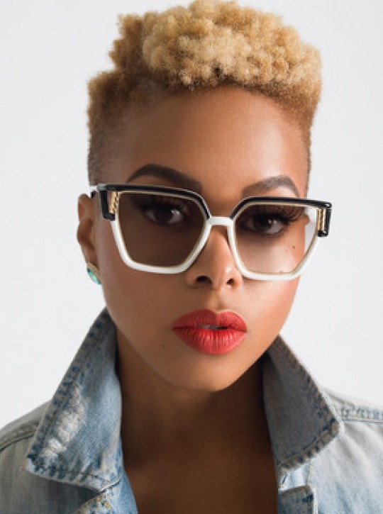 Chrisette Michele Short Curly Hairstyle