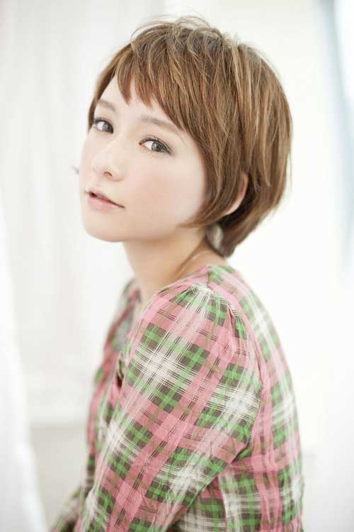 short hair style with bangs