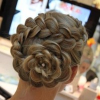 Braided Rose Chignon Updo for Prom - Prom Hair Ideas