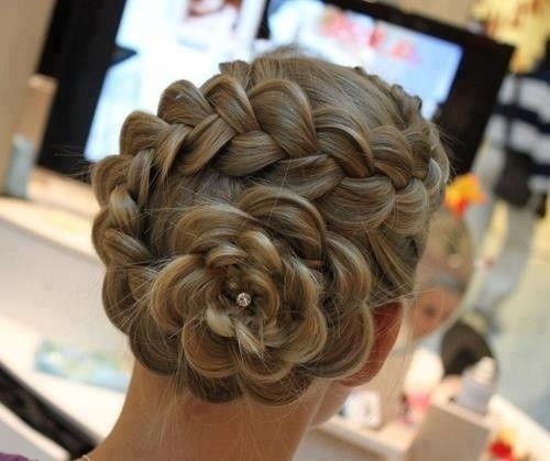 Braided Rose Chignon Updo for Prom - Prom Hair Ideas