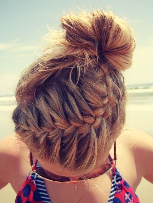French braid updo Hairstyle for 2014