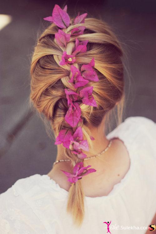 french plait with flowers hairstyles 2014 pretty designs french plait with flowers hairstyles 2014 pretty designs