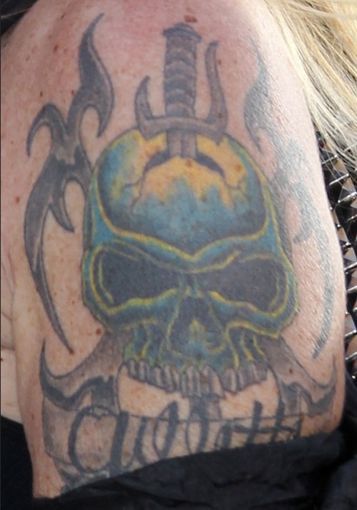 Lita Ford's Tattoos - Skull Tattoo