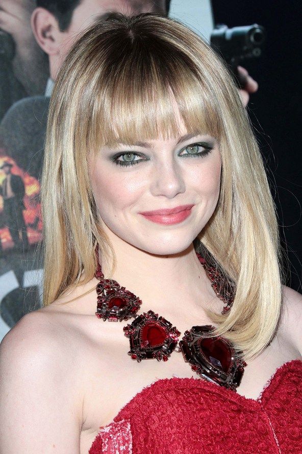 Long Hairstyle with Bangs for Round-shaped Women