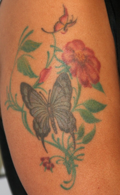 Marsha Ambrosius' Tattoos - Flower Tattoo