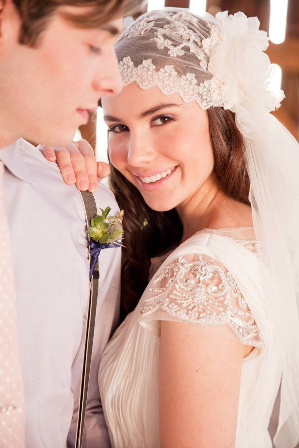 Wedding Hairstyle with Long Veil