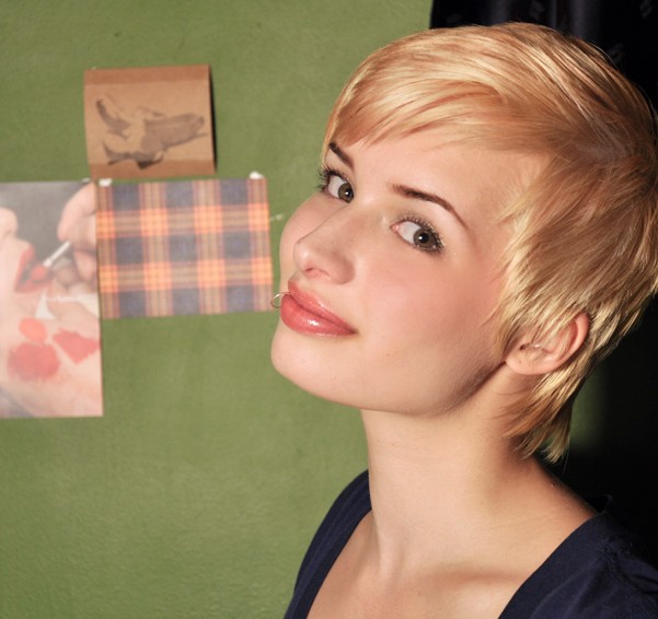 2014 Short Blonde Pixie Cut