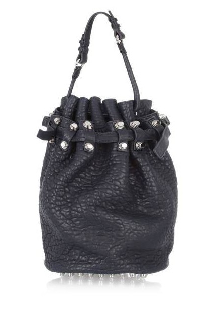 Alexander Wang Diego Textured-Leather Shoulder Bag, $875