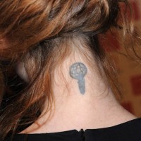 Audrey Marnay's Tattoos - Artistic Design Tattoo on Neck