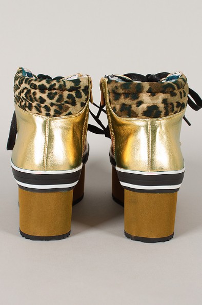Back View of the Studded Leopard Flatform Sneaker