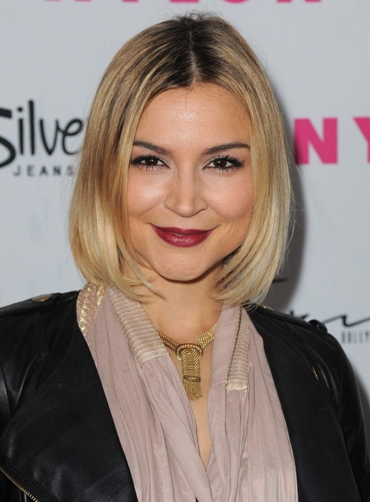 Bob Hairstyle for 2014: Celebrity Center Parted Short Straight Hairstyle