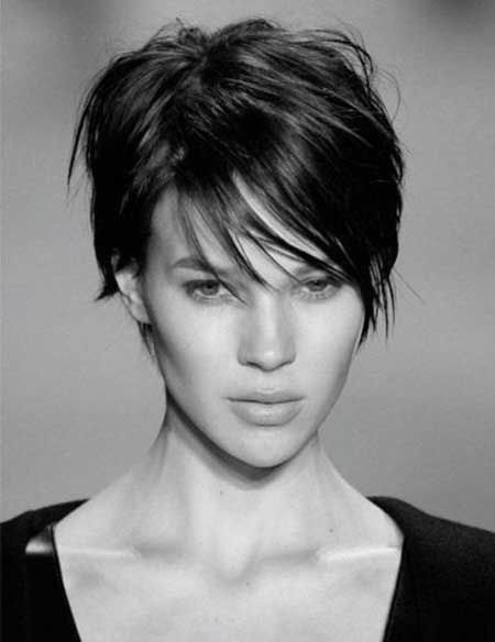 Casual Chopped Wispy Short Brunette Hairstyle