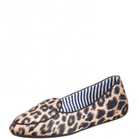 Charles Phillip Shanghai Satin Leopard-Print Smoking Slipper