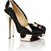 Charlotte Olympia She Wolf embellished leather pumps