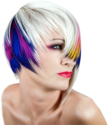 Colored Highlighted Short Hairstyle