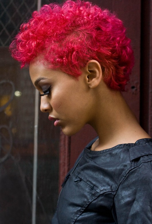 Colored Natural Hair Styles