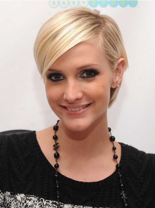 Cute Short Blonde Pixie Cut with Side Bangs: 2014 Short Hair Trends