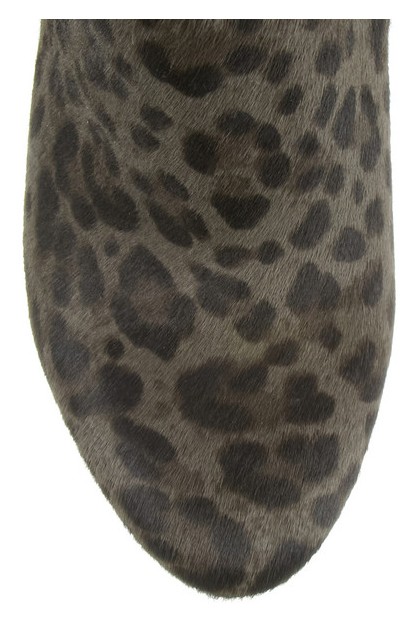 Front View of Jimmy Choo Lane leopard-print calf hair ankle boots
