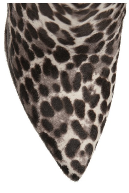 Front View of Tabitha Simmons Hunter leopard-print calf hair and suede ankle boots