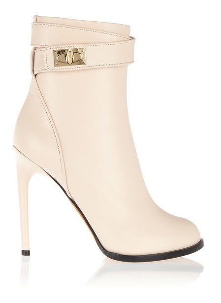 Givenchy Shark Lock ankle boots in pale blush leather