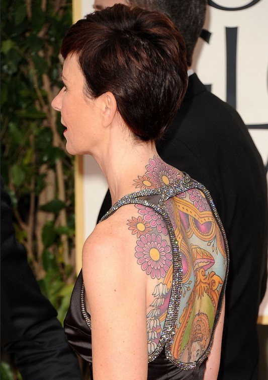 Kate Mestitz's Tattoos - Artistic Design Tattoo on Back