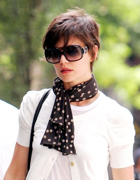Katie Holmes Short Gamine Haircut