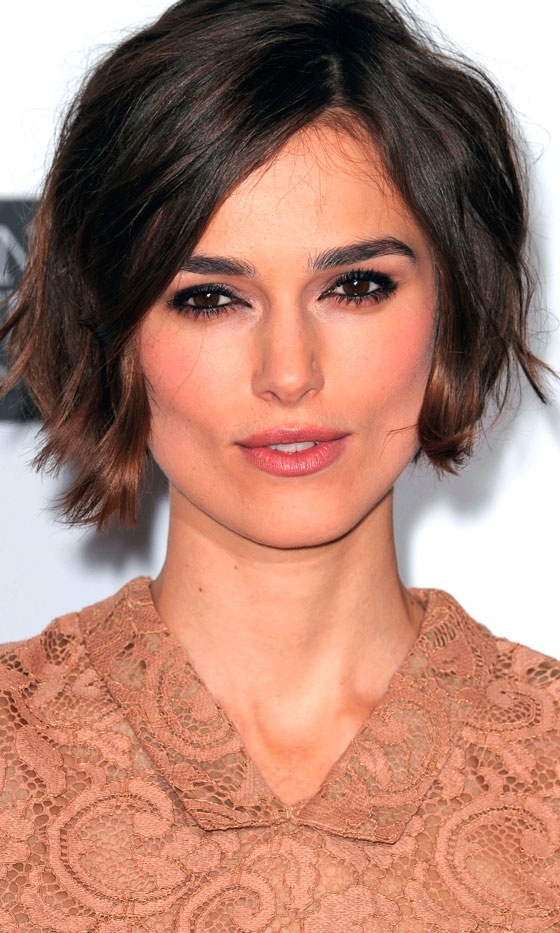 Keira Knightley Hair - Crimped Bob Hairstyle