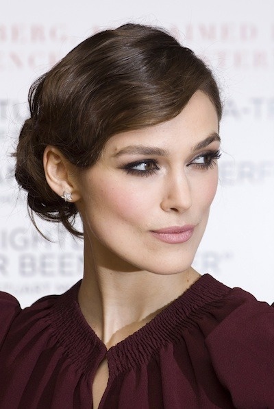 Keira Knightley Hair - Sleek Retro Up-do Hairstyle