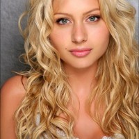 Long Blond Curly Hairstyle