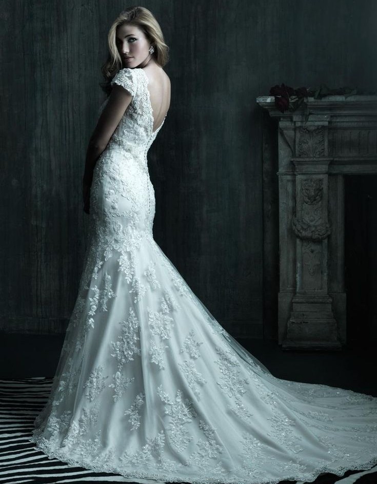 Particular Allure Couture C207 Back Interest Lace Wedding Dress