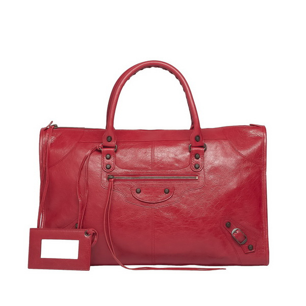 Red unique satchel