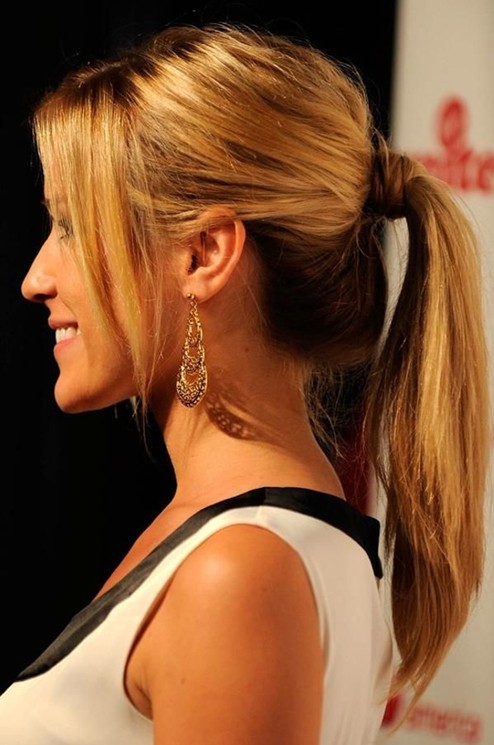 Side View of Classic High Ponytail