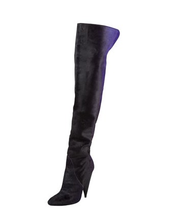 Side View of the Tom Ford Ombre Calf Hair Over-the-Knee Boot