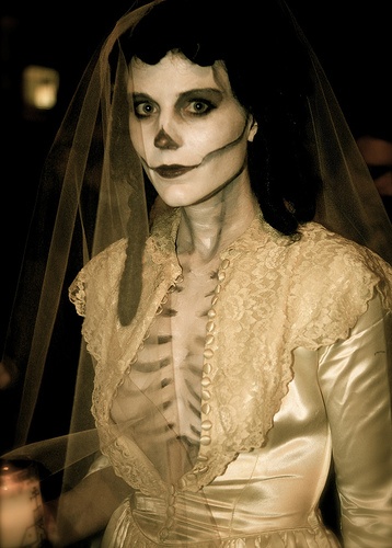 skeleton in wedding dress