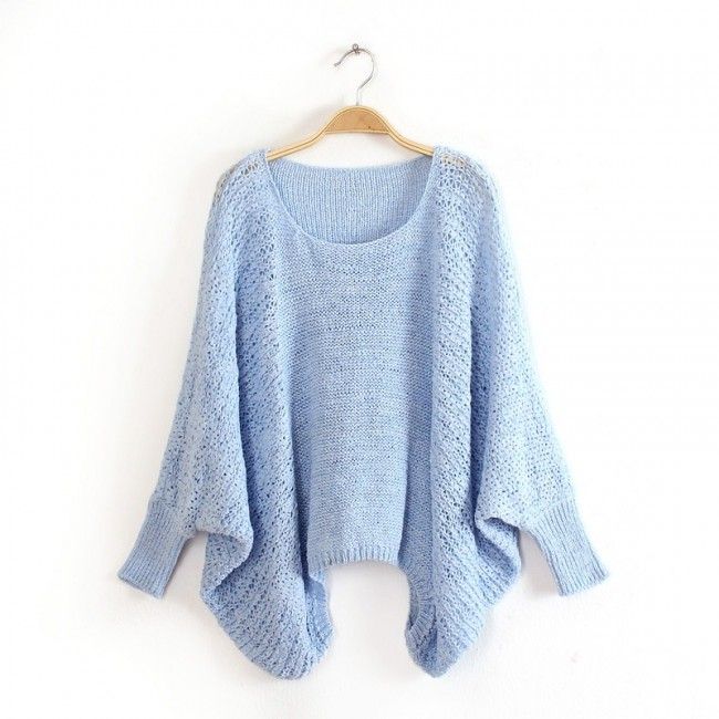 Sweet Candy Color Cutout Dolman Sweater for Women 2014