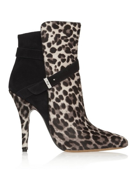 Tabitha Simmons Hunter leopard-print calf hair and suede ankle boots