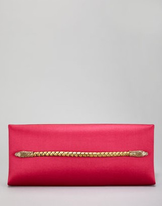 Tom Ford Two-Headed Serpent Hot Pink Silk Clutch
