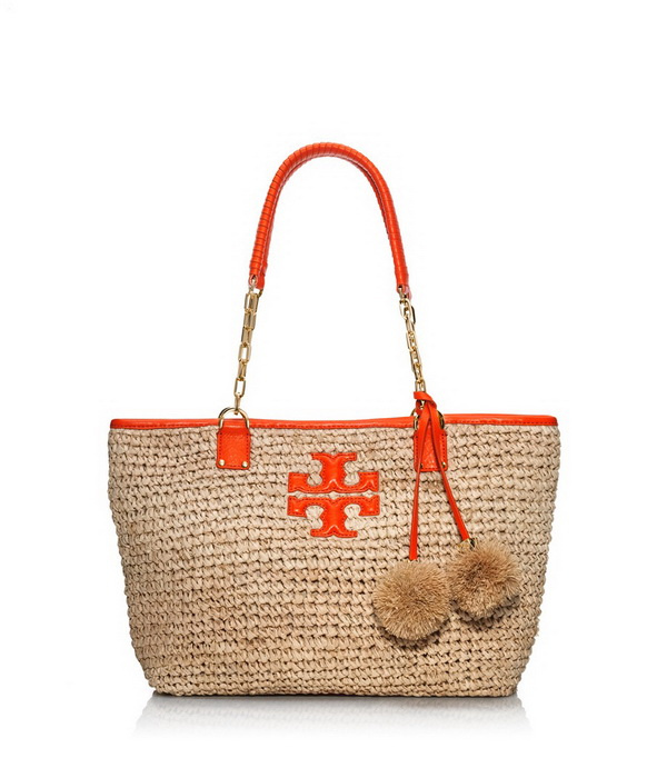 straw tote with cute decoration