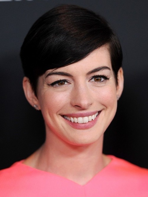... Hathaway Hairstyles: Easy Short Pixie Haircut with Side Swept Bangs
